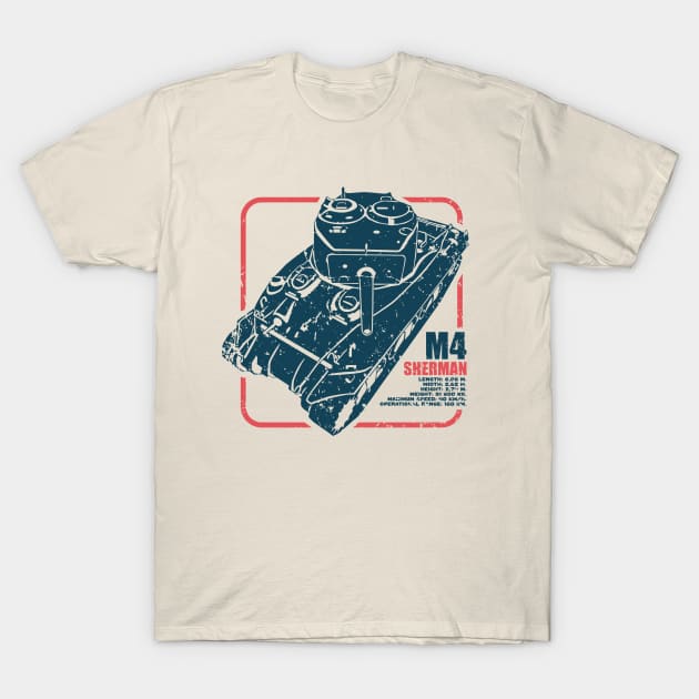 M4 Sherman | WW2 Tank T-Shirt by Distant War